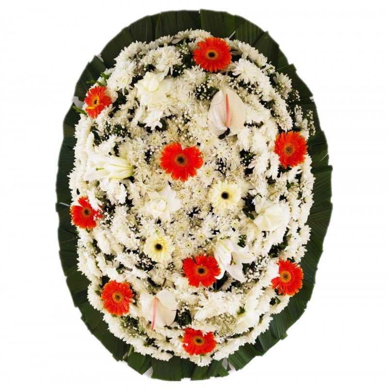 Coroa de Flor Luxo 1,2mt  (Rosas, Antúrios e Lírios)